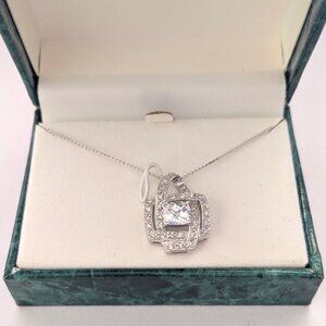 Suzanne Somers Collection CZ 925 Sterling Silver Pendant Necklace